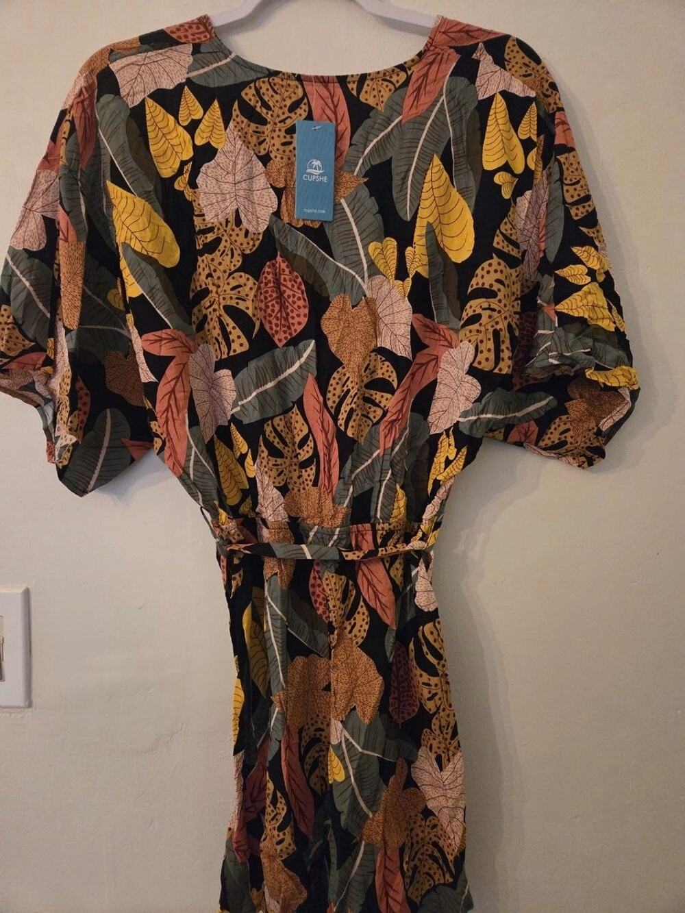 Cupshe Wide Leg Romper | Size Small | Multi Color Boho Summer Outfit NWT